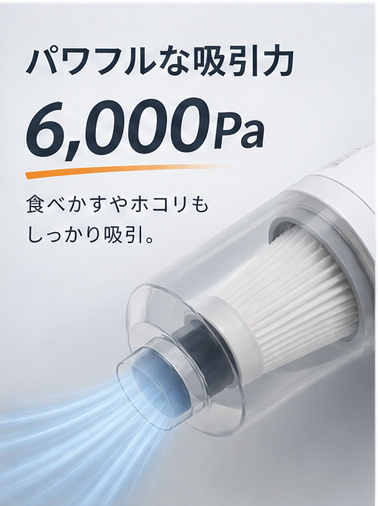 コードレスミニクリーナー｜車内・すき間掃除に
